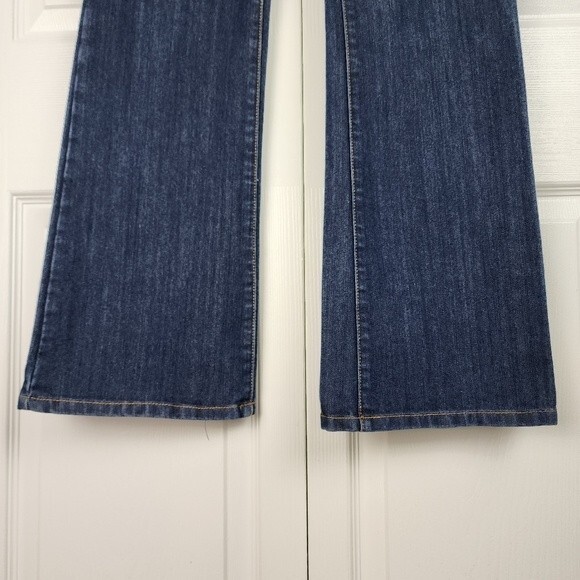 Michael Kors Jeans Flared Legs Dark Wash Denim Mid Rise Cotton Blend Stretch 8 - Picture 15 of 15